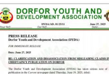 Photo of Dorfor Youth Group Refutes Newspaper Report on Chieftaincy Dispute Resolution