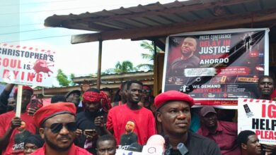 Photo of “Justice for Christopher Ahordo”: Aflao Youth Protest Alleged Police Inaction Over MoMo Agent’s Death