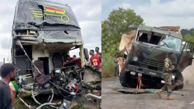 Photo of Military Truck Carrying Troops to Bawku Collides with STC Bus in Ashanti Region